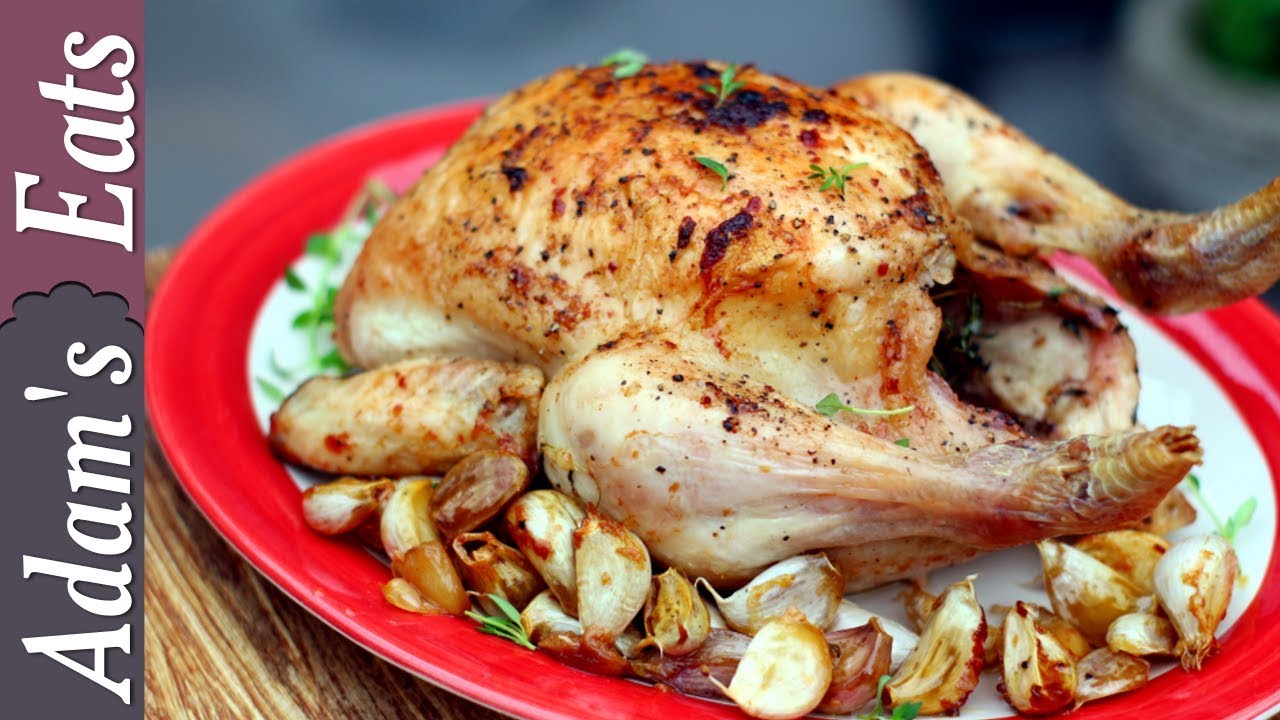 Roast chicken with 40 cloves of garlic | Roast dinner recipe
