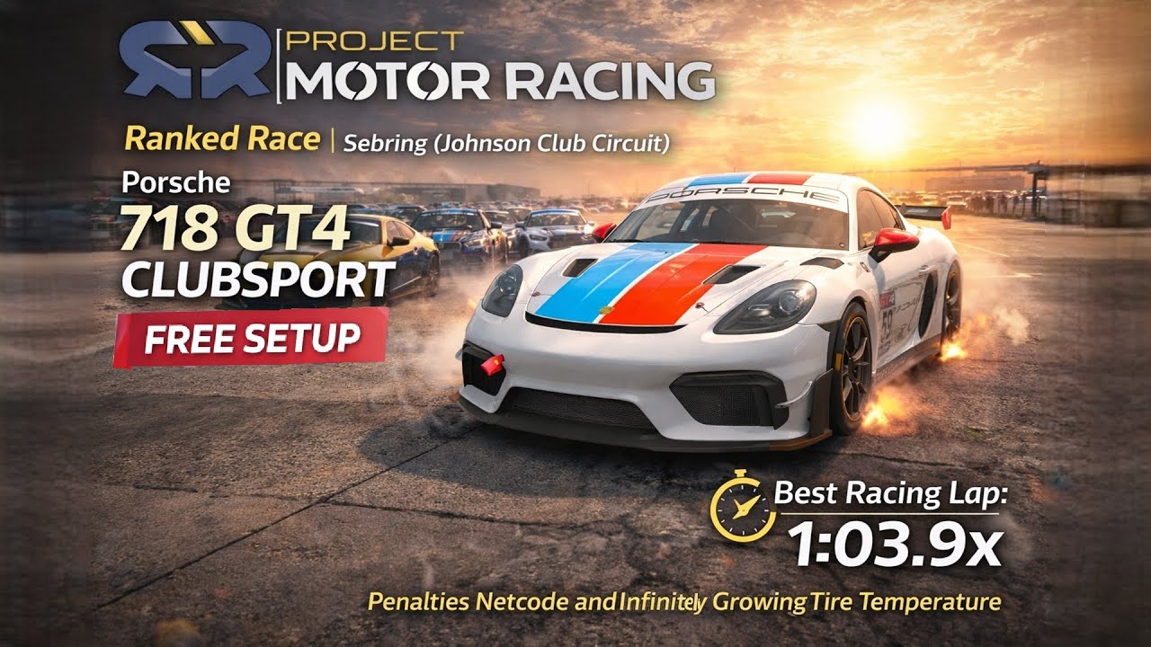 Penalties Netcode & Infinitely Growing Tire Temps - GT4 at Sebring Project Motor Racing