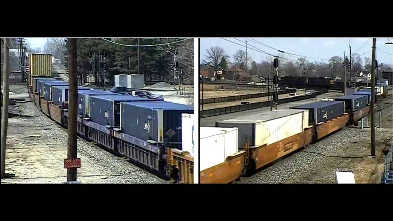 Railstream Railcam Series #24- Fostoria, OH (4/1/2014) inc. NKP Heritage Unit