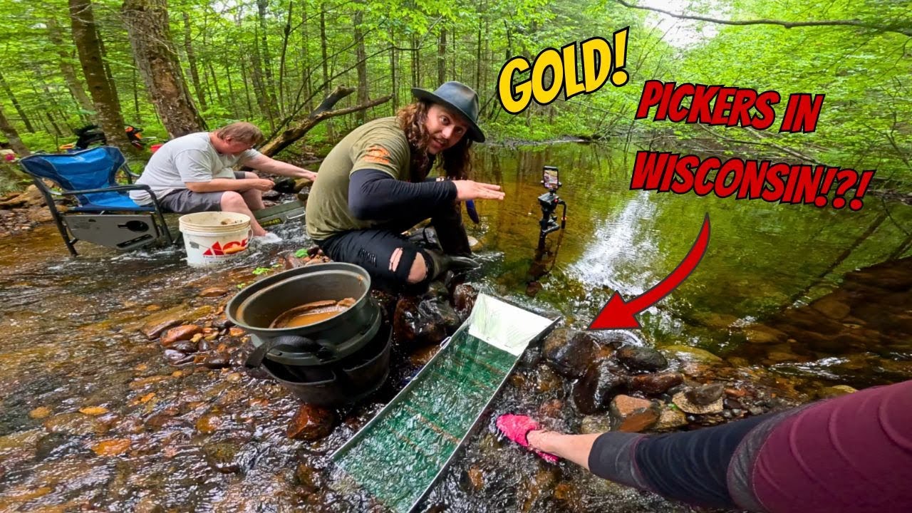 STRIKING GOLD in Wisconsin! Flour Gold Discovery in Rich Creek! Gold Prospecting Unearths TREASURE!!