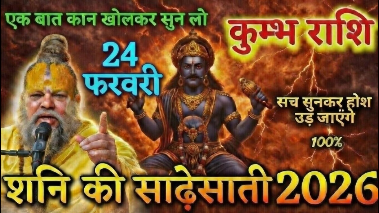 शनि की साढ़ेसाती 2026 😱 कुम्भ राशि वालों एक बात कान खोलकर सुन लो⚠️शनि ने खोल दिया सच...