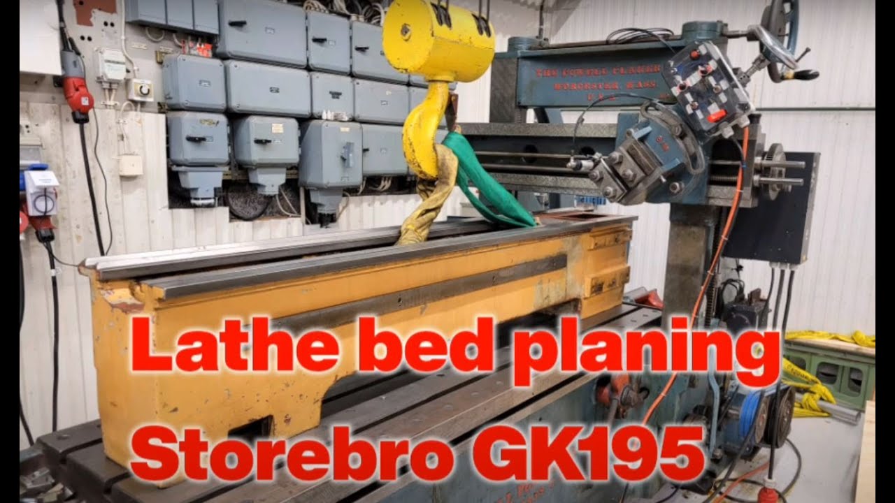 Lathe bed planing Storebro 195