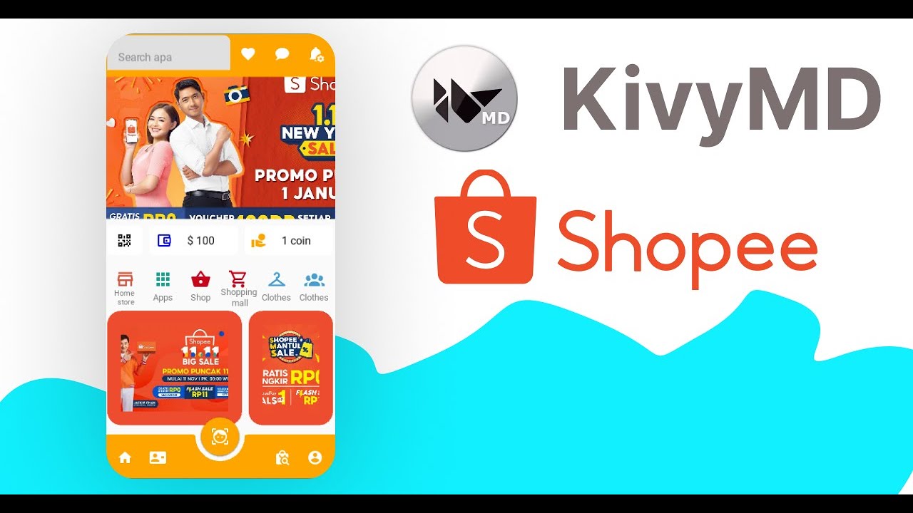 KivyMD Tutorial - Shopee Redesign App