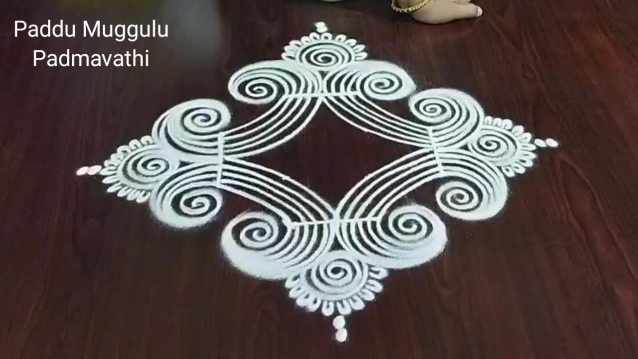 Geethala Muggulu 🌷 Easy Padi Kolam 🌷 Simple Rangoli Designs 🌷 Paddu Muggulu 