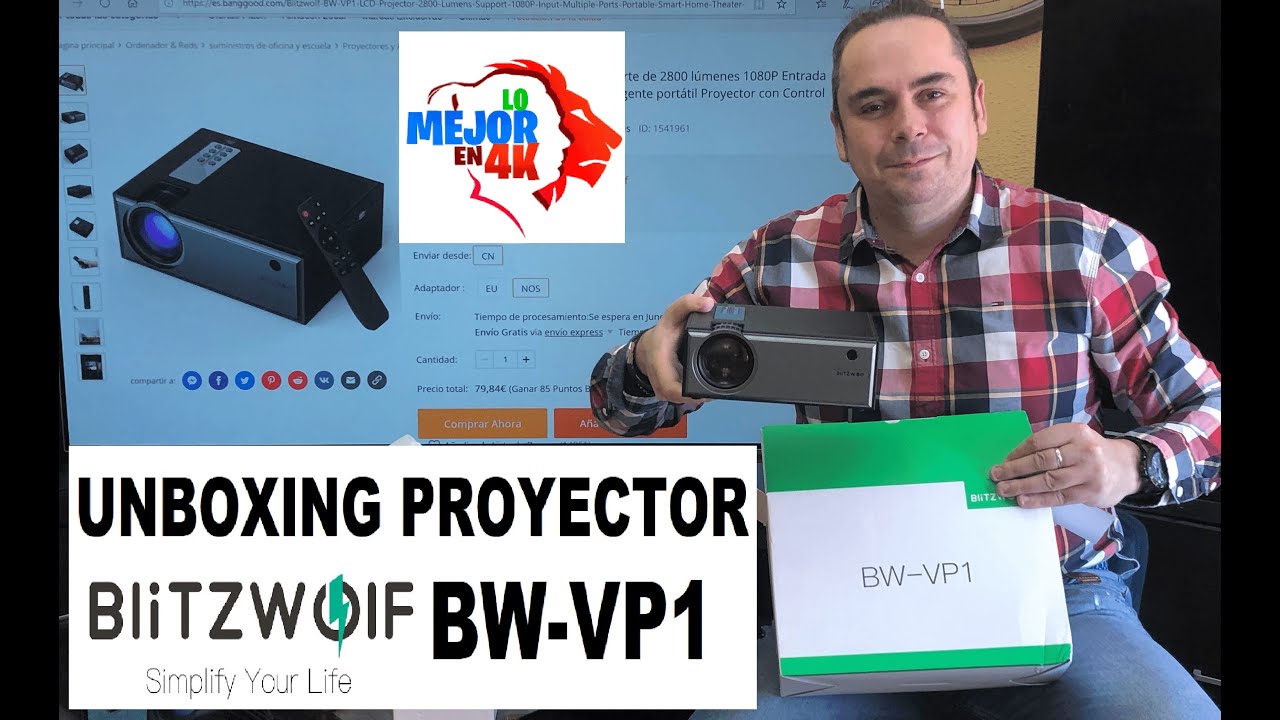 Unboxing PROYECTOR BlitzWolf BW-VP1 - Cine en casa economico
