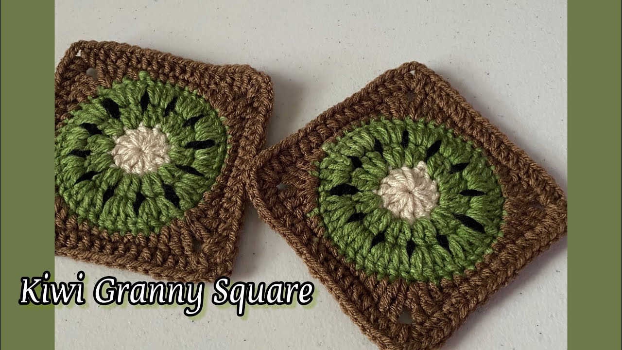Kiwi Pattern Granny Square Tutorial