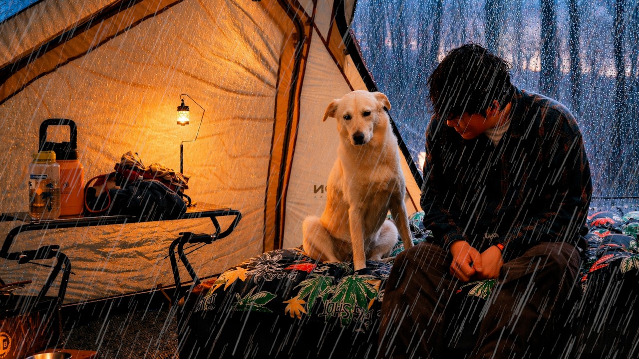 Rainstorm Camping with My Dog &mdash; The Tent Felt Like a Safe Haven
