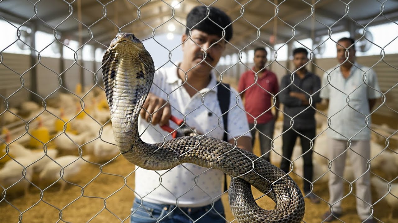 पोल्ट्री फार्म में Cobra Snake Rescue करते वक्त साँप नें किया खतरनाक हमला! Snake Rescue Video/Guddu.