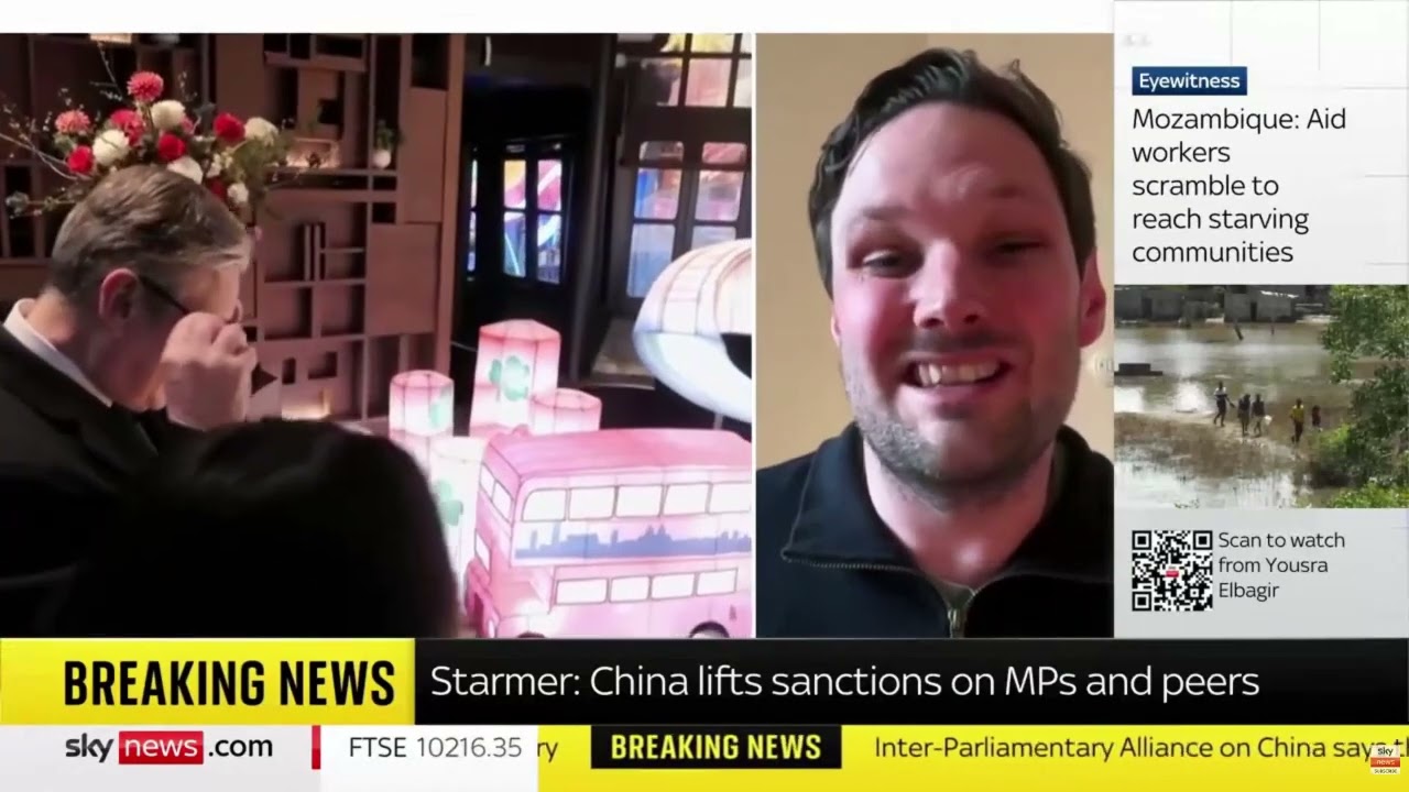 Harry Quilter-Pinner on Sky News discussing Starmer's trip to China