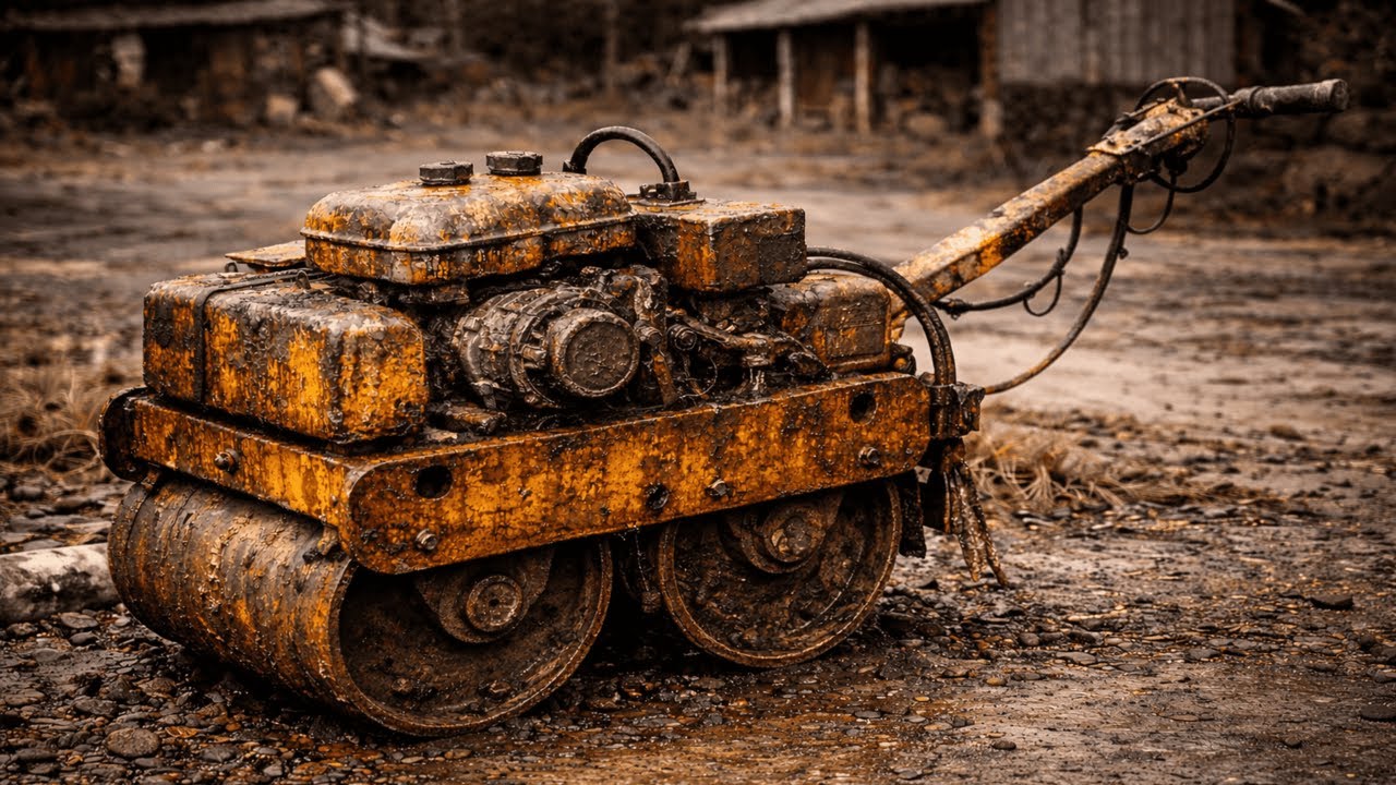 This 70-Year-Old Road Roller Was Left to Rot – No One Believed It Could Move Again
