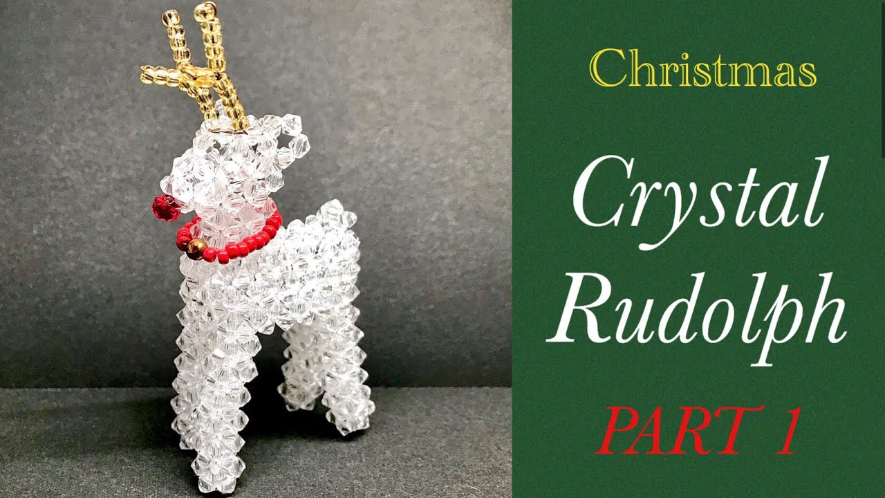 #39 【DIY】beaded crystal Rudolph PART 1/Rena com miçangas/串珠/【ハンドメイド】ビーズのクリスタルなトナカイさんの作り方①再UP