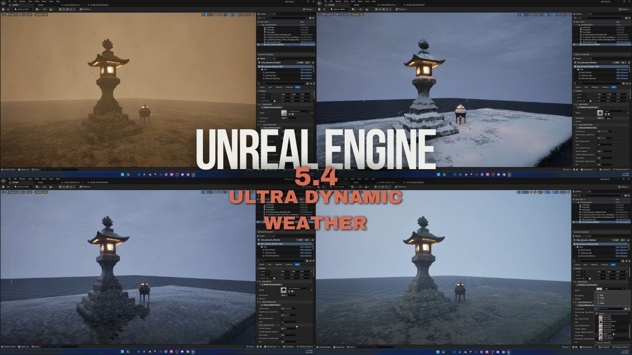 🌦️ DYNAMIC WEATHER EFFECTS para Unreal Engine con Ultra Dynamic Sky 🌩️✨