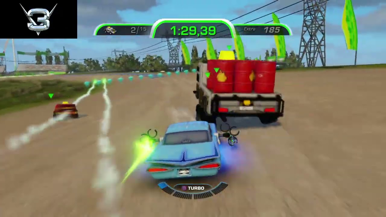 Jugando cars 3 ganando la copa piston eliminando a los enemigos