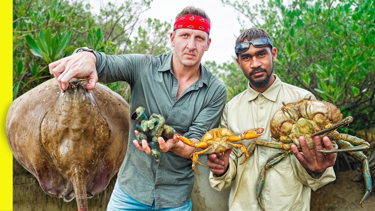 ¡Pesca y cocina aborigen en Australia Occidental! ¡Hígado de mantarraya crudo!