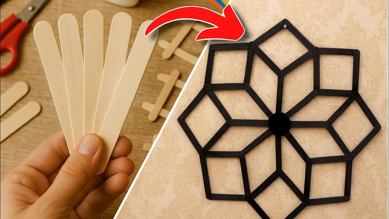2 interesting creations with popsicle sticks.#diy 