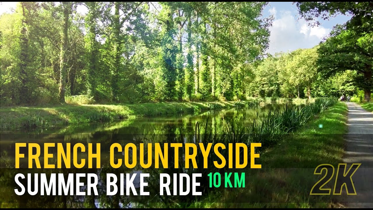 French scenic cycle ride along 10km of the the Nantes-Brest Canal