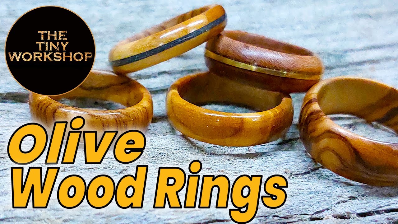 Woodturning - Olive wood rings. A nice Valentine's gift.
