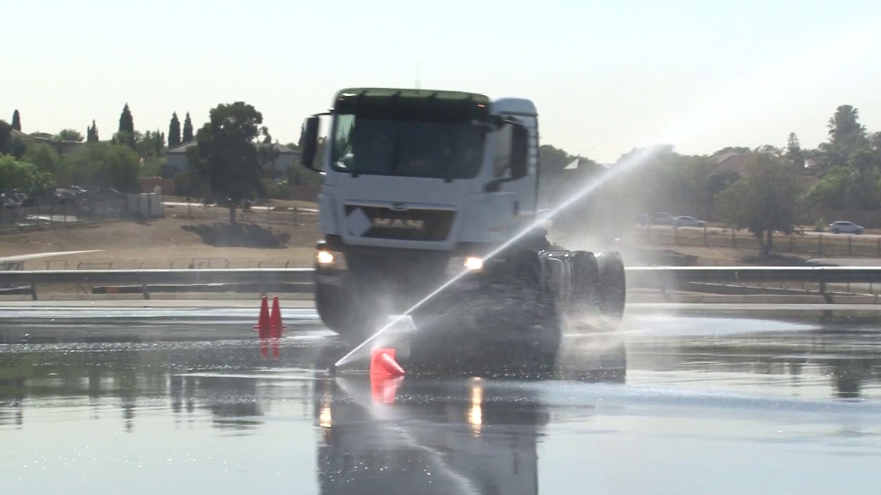 MAN TGS 27.440 Truck Tractor on the Skid Pan at Kyalami Grand Prix Circuit!