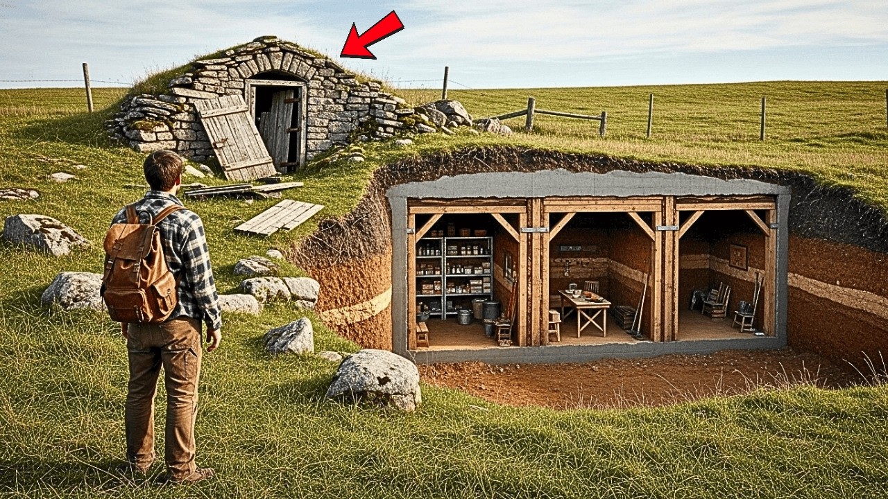 Kicked Out at 18, I Bought a Collapsed Root Cellar for $9 and Expanded It Into a 3-Room Bunker