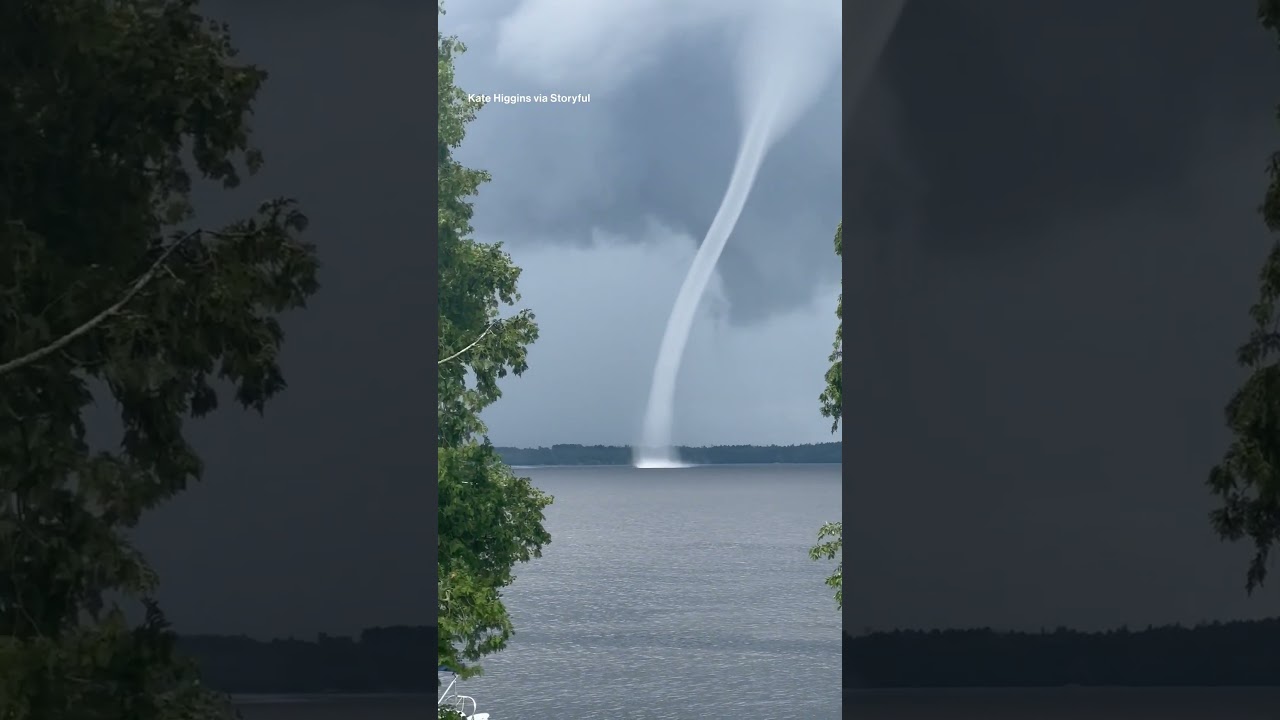 Waterspout forms on Lake Minnesota