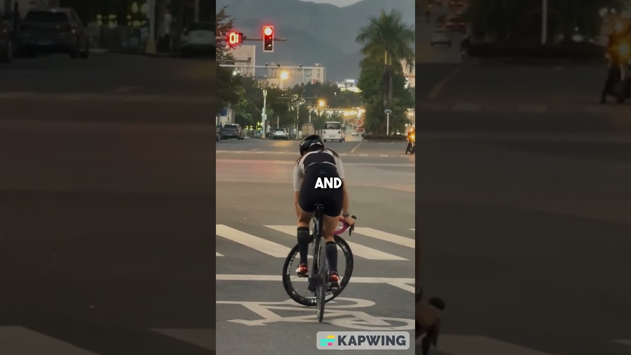 FEMALE CYCLIST SURPRISES DRIVER 😳 #motivation #crazylady #vikings
