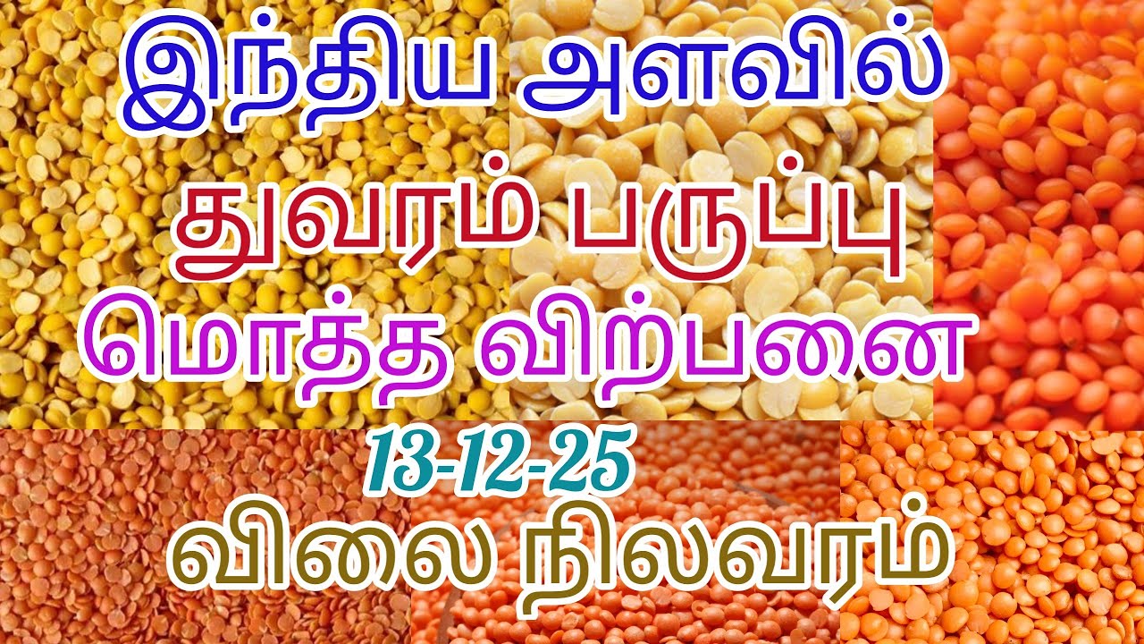 துவரம் பருப்பு மொத்த விற்பனை (13-12-25) / Tur Dal wholesale market in india #turdal #dal #wholesale 