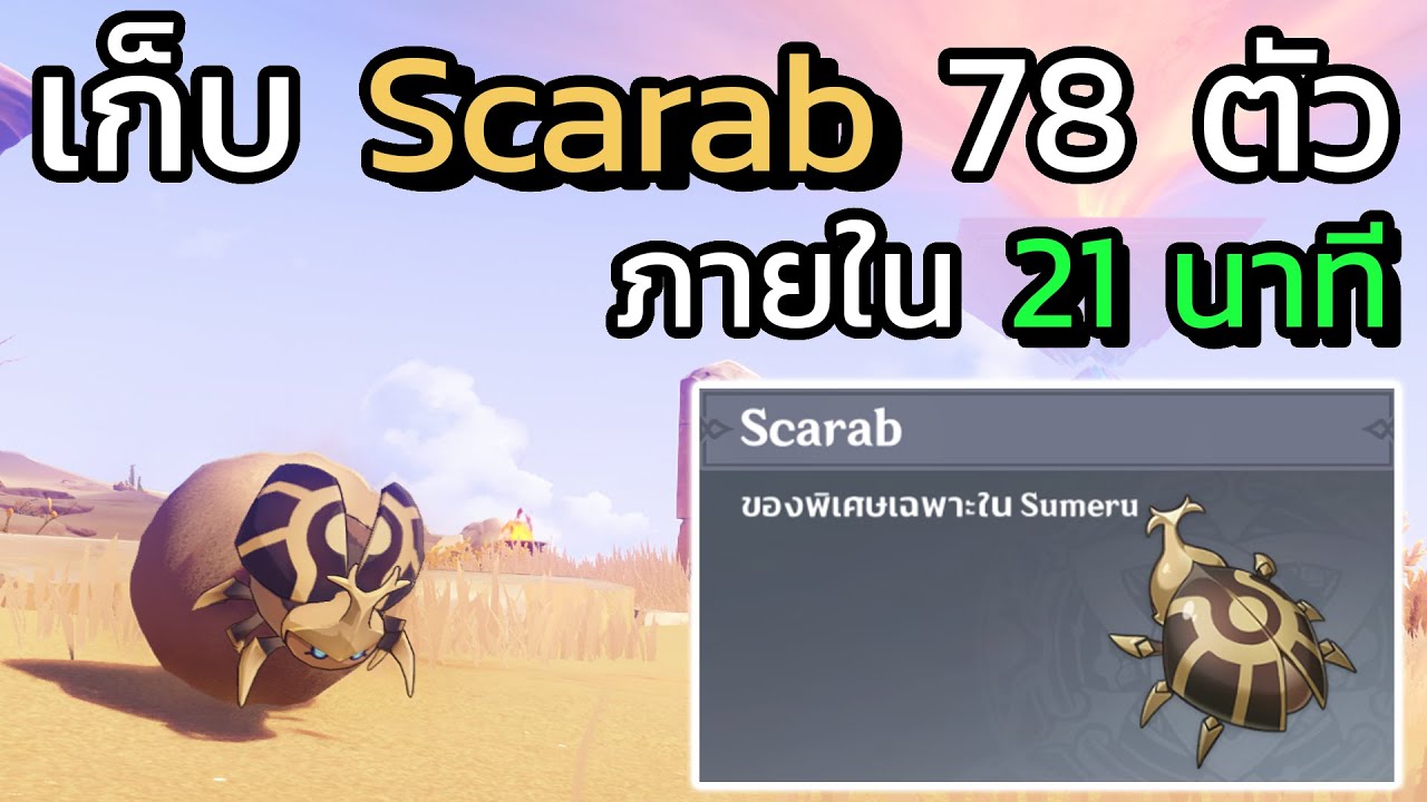 [Genshin impact] เก็บ Scarab 78 ตัว ภายใน 21 นาที