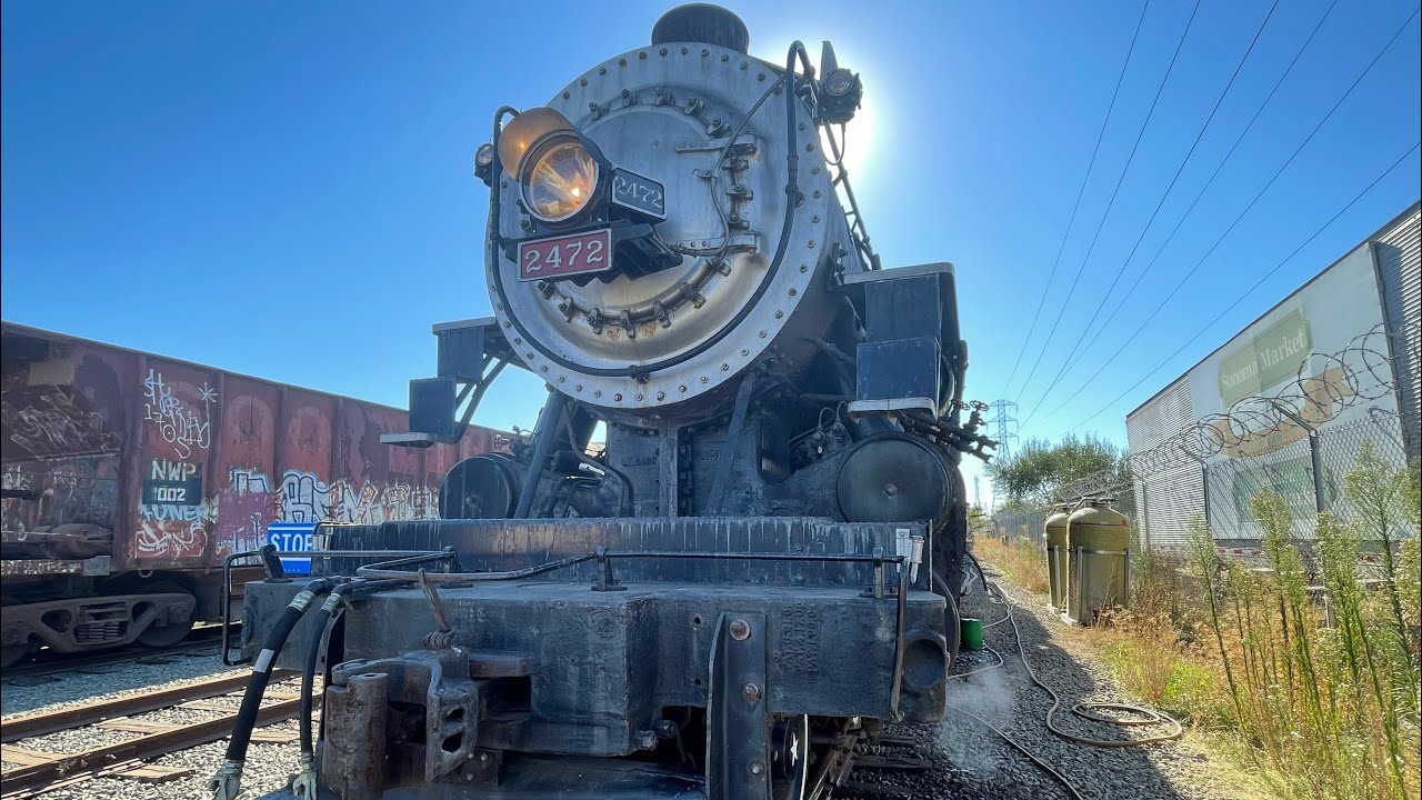 9/4/22 Golden Gate Railroad Museum open house in Schellville Ft. SP 2472, and blowing the whistle!