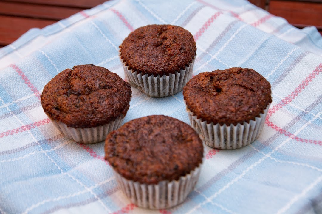 Cupcakes de Platano Nueces y Chocolate