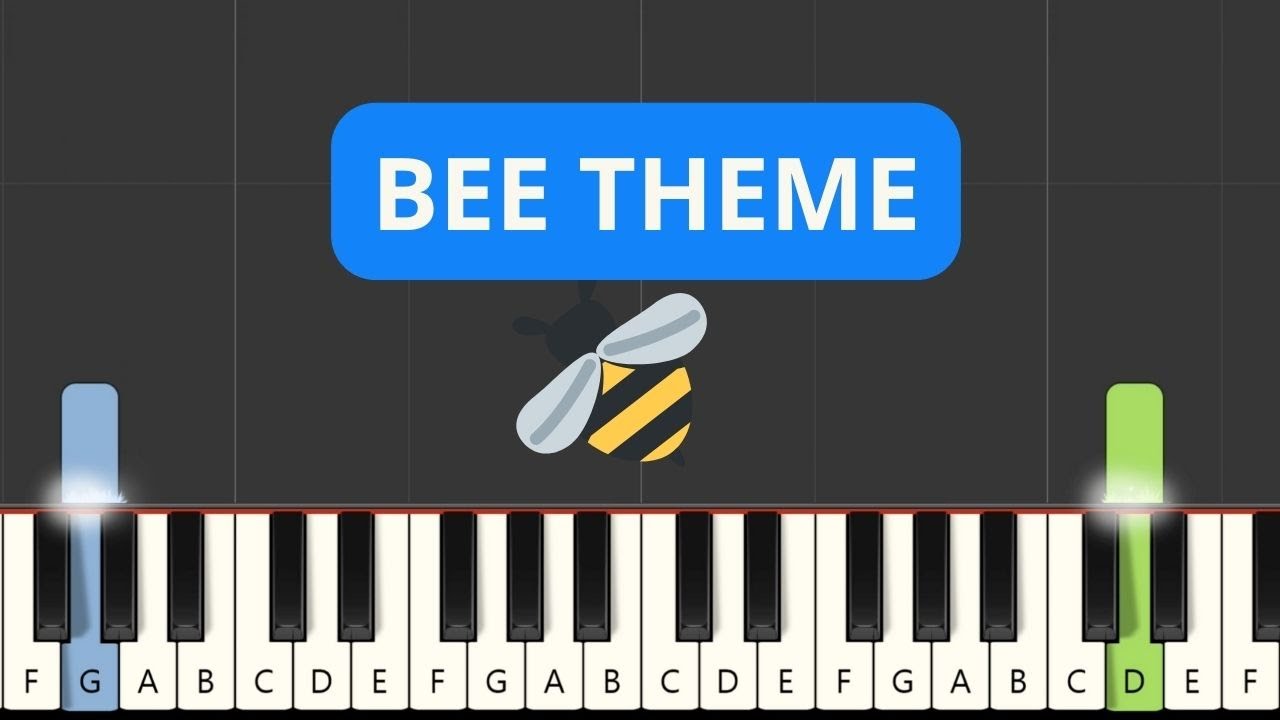 Bee Theme - helenspiano ( Piano Tutorial ) Instagram Piano Viral Hit