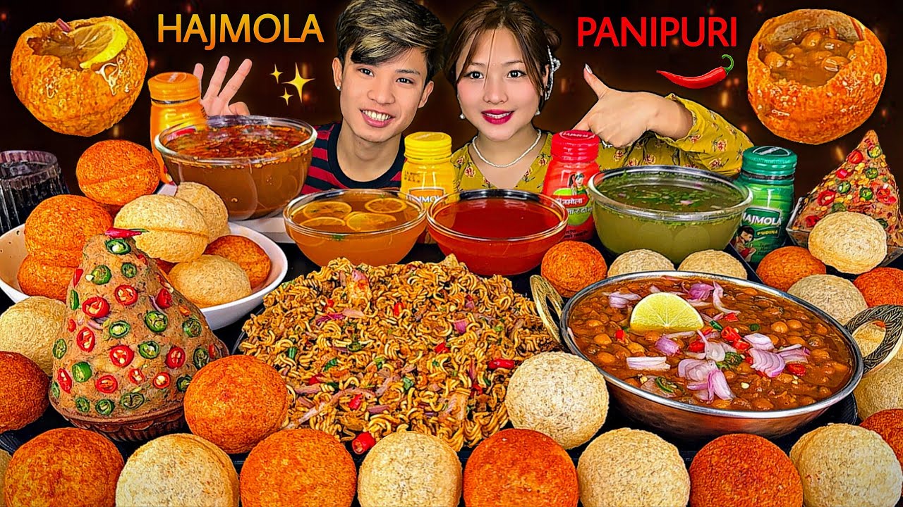 DEADLY SPICY🔥HAJMOLA PANIPURI😱DIFFERENT FLAVORS + PIRO SADEKO WAIWAI | MUKBANG WITH DEEP❤️ |