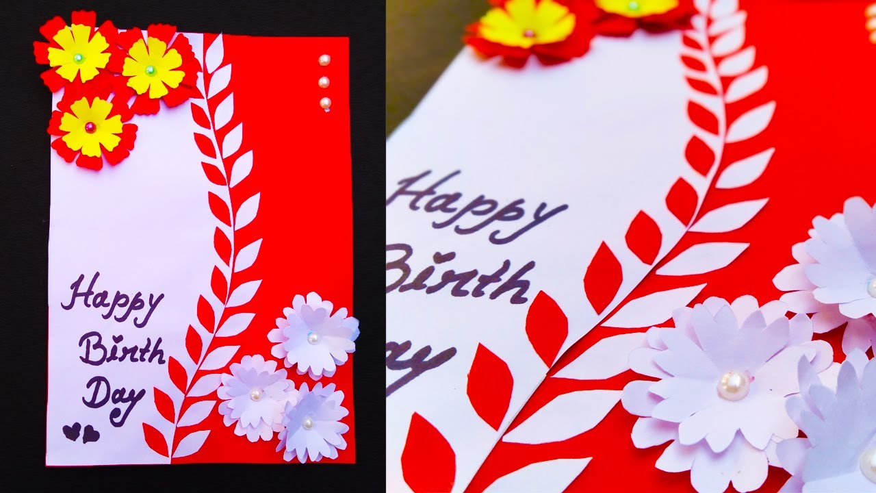 How to make Birthday card | Handmade Birthday Card | Gx Paul's Craft World...