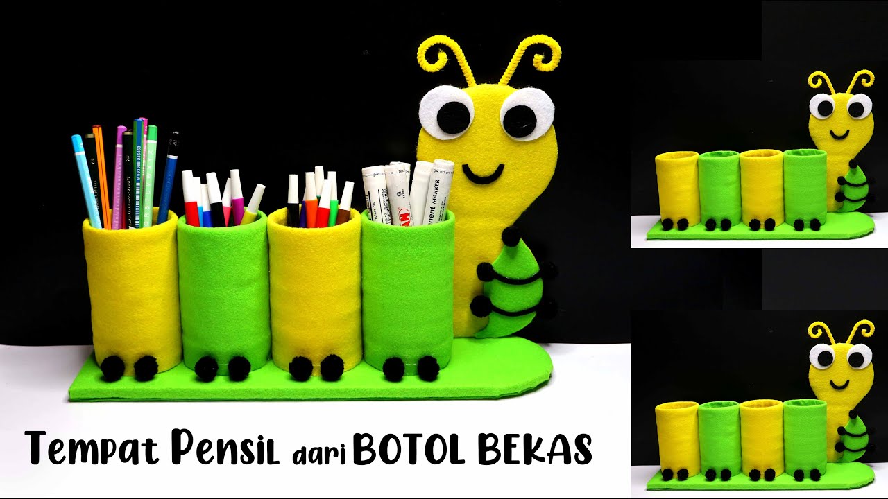 Ide Kreatif Tempat Pensil dari Botol Plastik Bekas | How to make Pencil Holder | Best out of waste