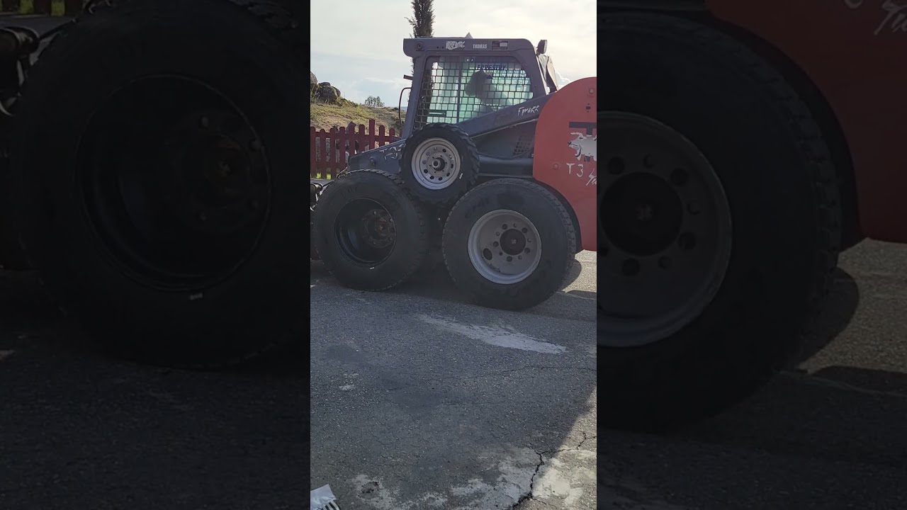 CT Machinery Systems, Thomas T320 track loader, complex hybrid track/tire system...