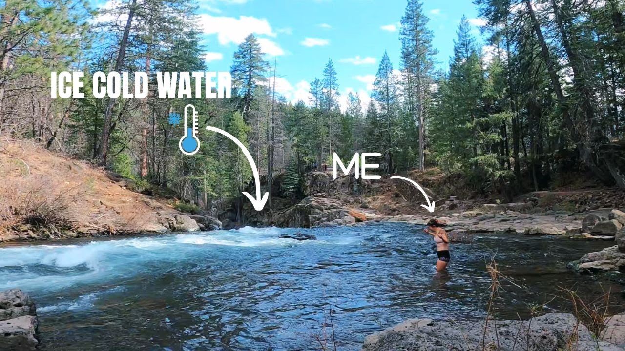 Hiking to a Waterfall, Cold Plunge & Camping in My Van