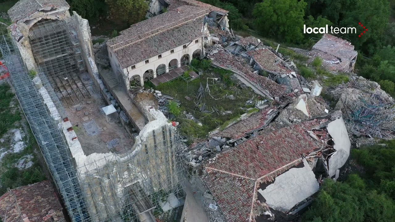 Anniversario sisma 2016: il drone in volo su Amatrice 6 anni dopo