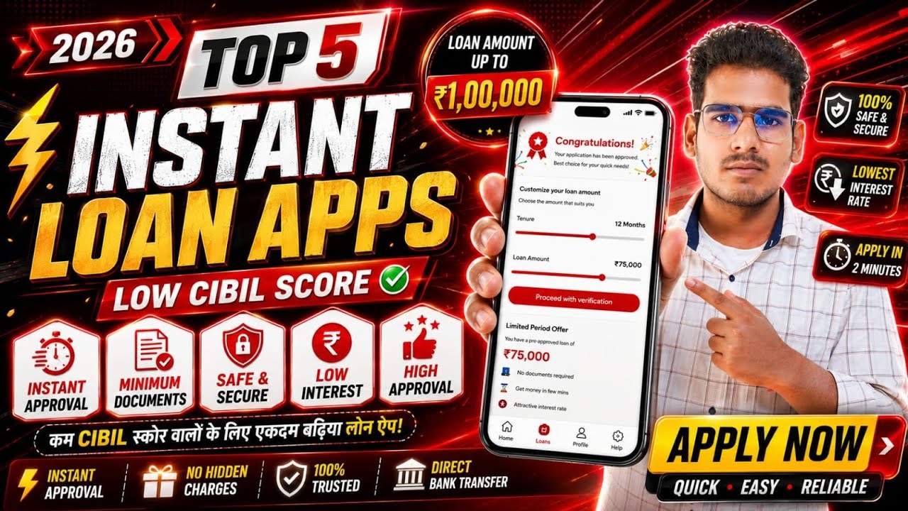 Top 5 instant loan app 2026 - Loan app Low cibil Score - New Loan App 2026 - best loan app low cibil