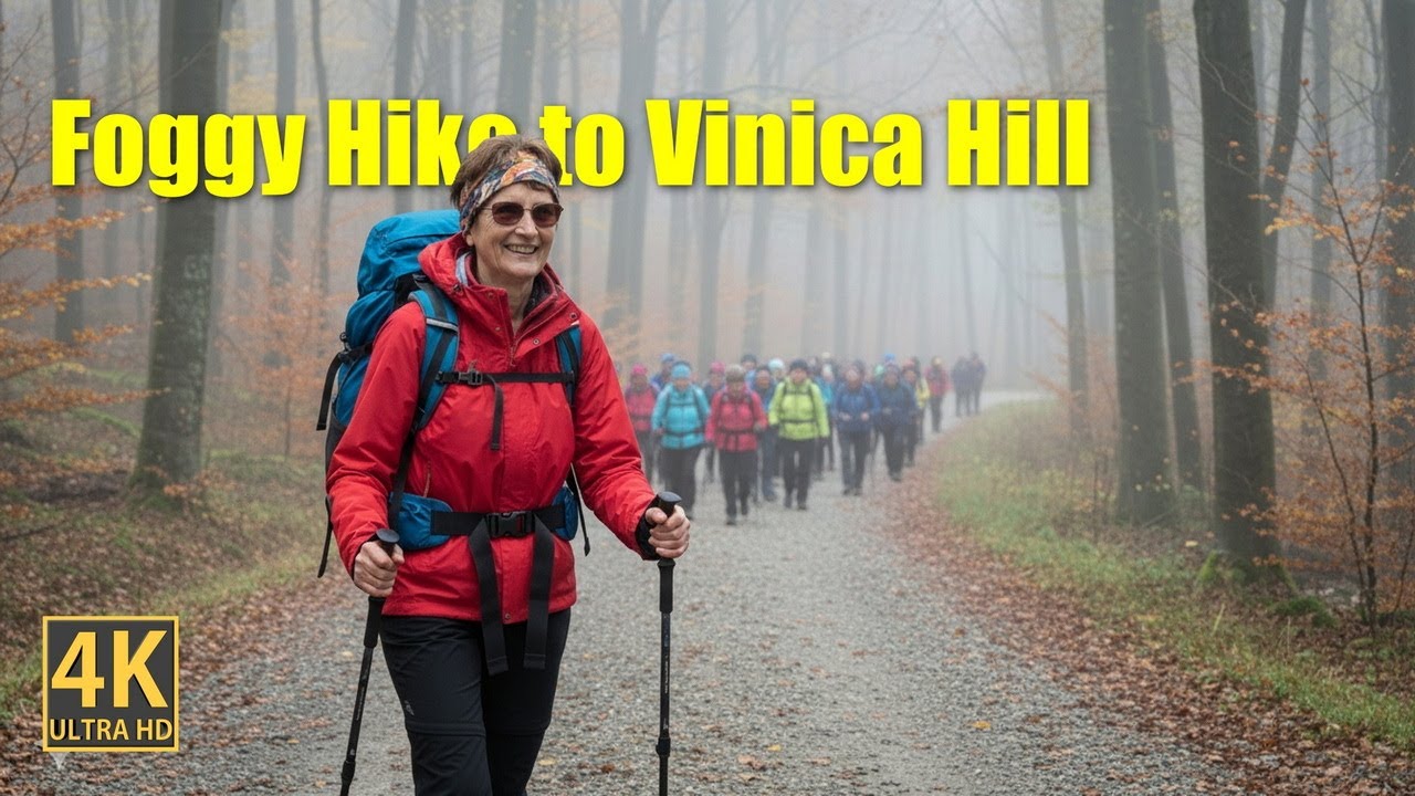 Leisurely Hike to Vinica Hill || Foggy Day Adventure near Duga Resa, Croatia || 4K
