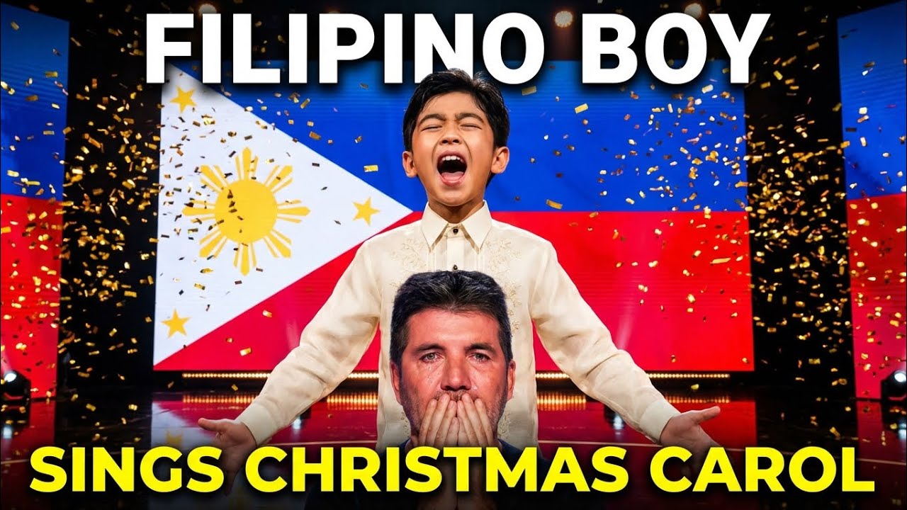 Filipino Boy Sings Traditional Christmas Carol on AGT 🇵🇭 | Simon Cowell Emotional