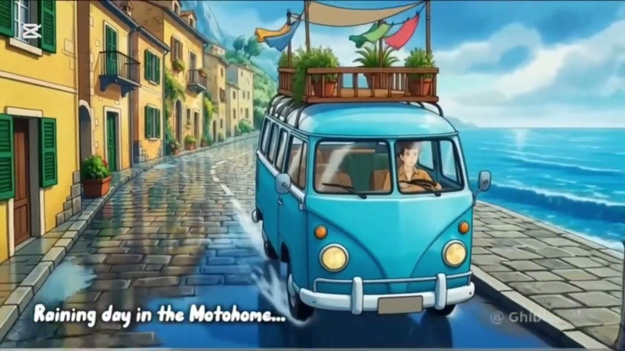 This Rainy Village Day Feels Like a Ghibli Movie… 🌧️