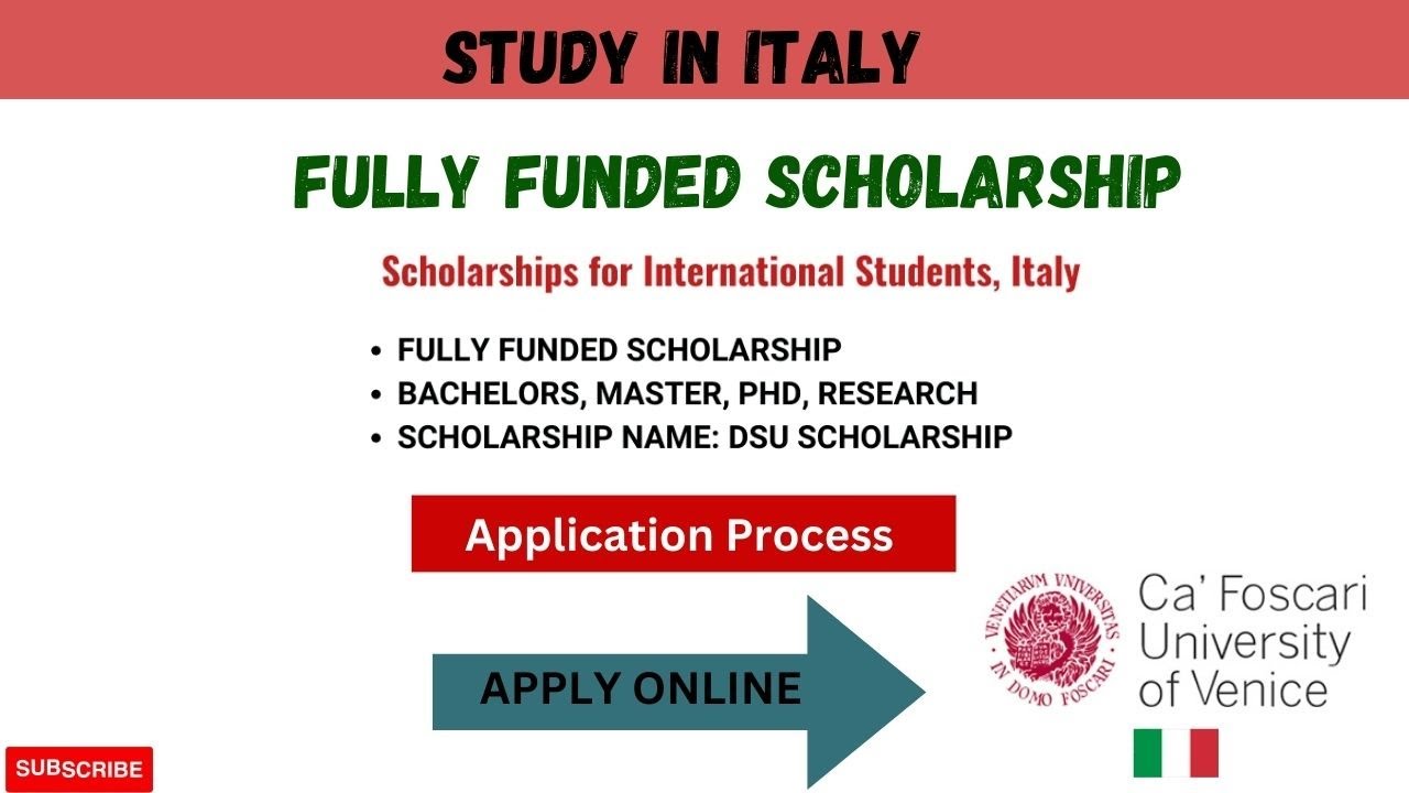 Ca'Foscari University of Venice/ Study in Italy/ Fully Funded Scholarship/ Detailed Video