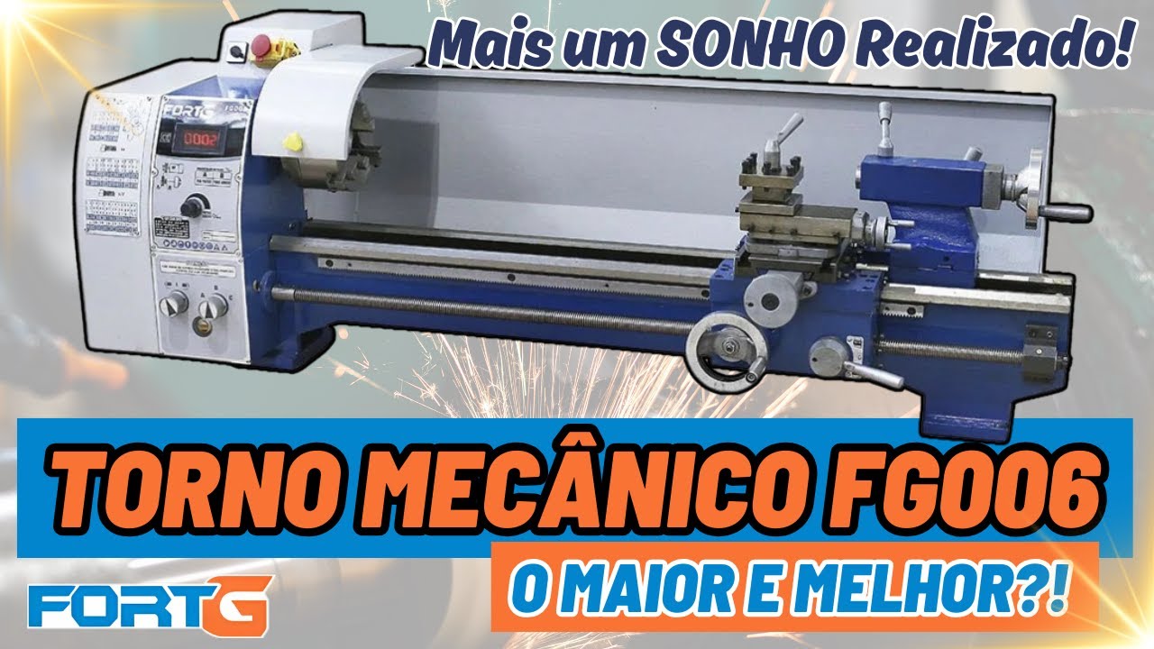Torno mecânico FortG PRO com 750mm e motor Brushless de 750W - FG006BT250