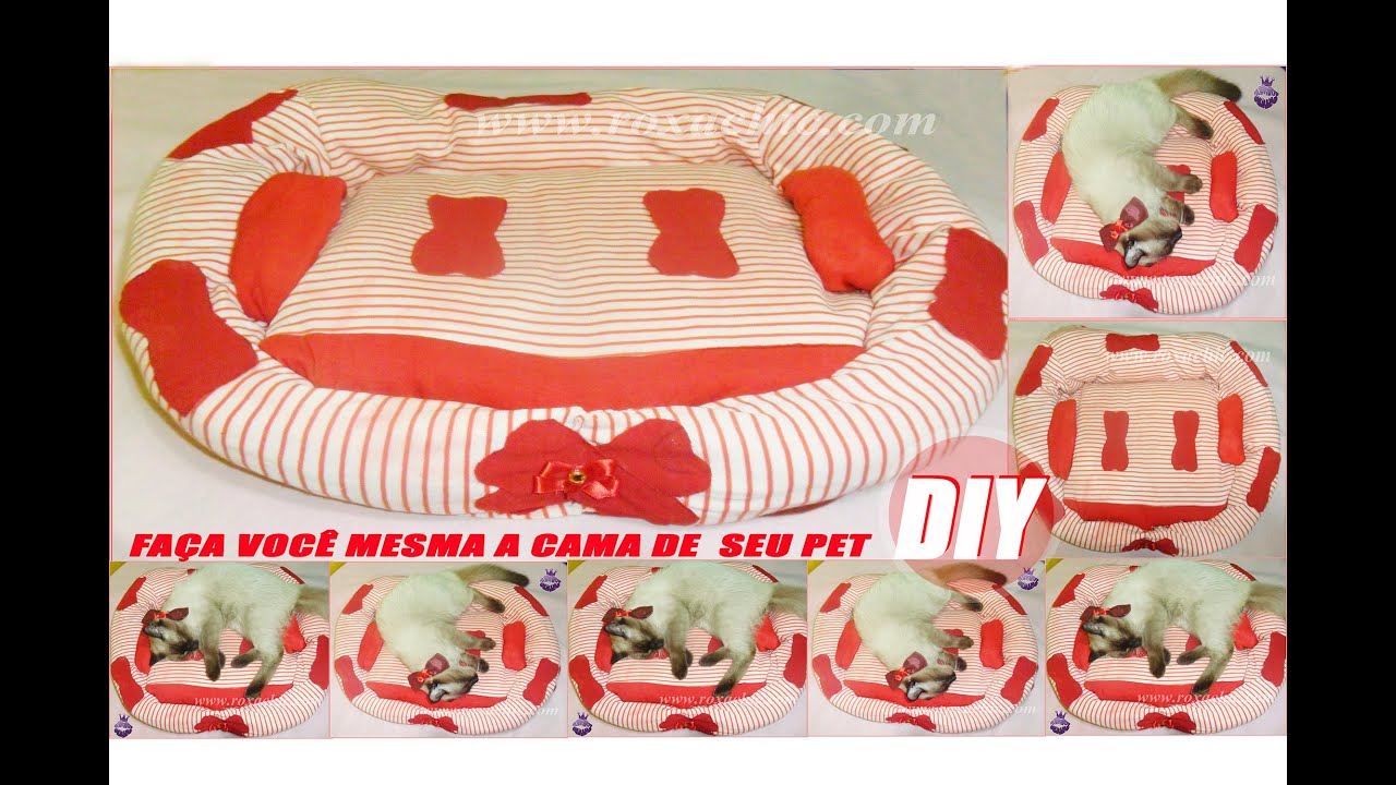 ✂DIY | Como Fazer Cama de Pet (Gato, Cachorro...) Feita com Casaco / Sueter