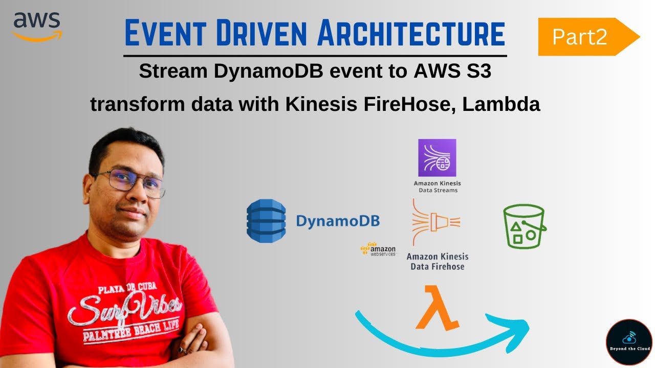 Event driven Architecture AWS | Stream DynamoDB data to S3 | Ingest with Kinesis FireHose & Lambda