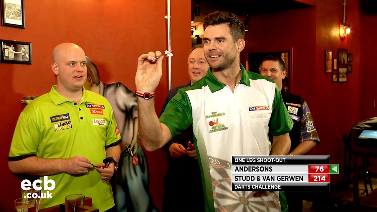 Jimmy Anderson, Gary Anderson, Michael van Gerwen darts challenge