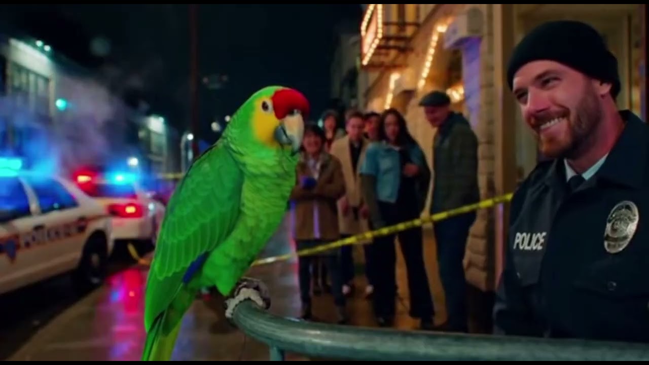 Cop vs Green Amazon Parrot | Funniest Crowd Reaction Ever 🦜👮‍♂️