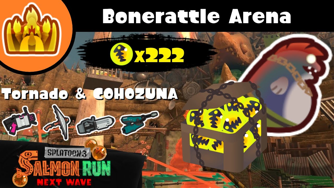 222 EGGS! Silly Tornado & COHOZUNA on Bonerattle Arena [Splatoon 3 Overfishing]