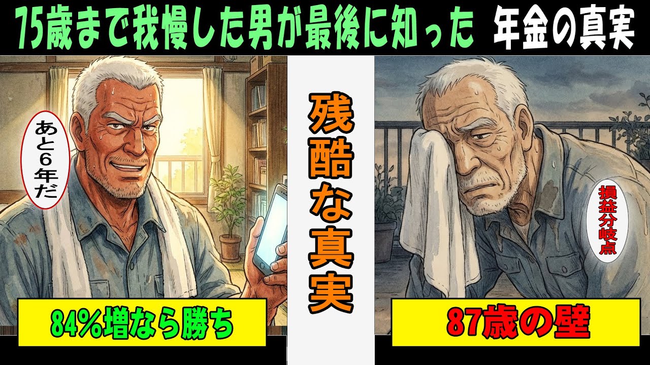 【漫画】75歳まで年金を我慢した69歳男の末路…計算通りだったはずの老後が狂い始めた理由