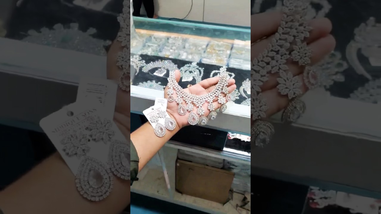 American Diamond jewellery Bolton market karachi wholesale jewellery 03273340678