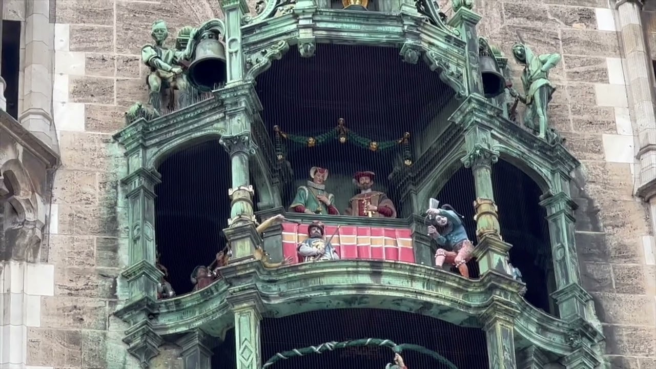 The Rathaus-Glockenspiel at Marienplatz Square - Munich - Germany
